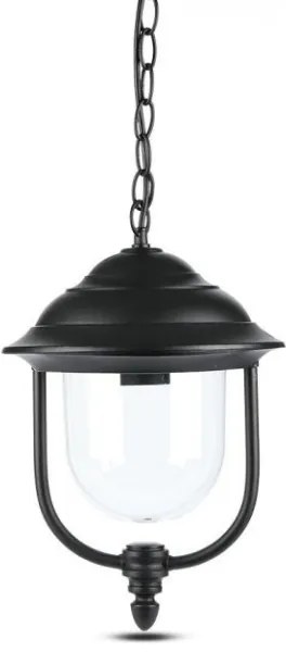 Lampadario da esterno a sospensione con catena 1xE27/60W/230V IP44 nero
