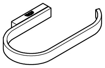 GROHE 41068DC0 - Porta carta igienica SELECTION 15,3 × 1,5 × 8,5 cm acciaio inox