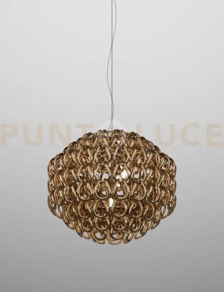 Giogali sospensione 65 cristallo oro e bronzo opaco 4 luci attacco ...