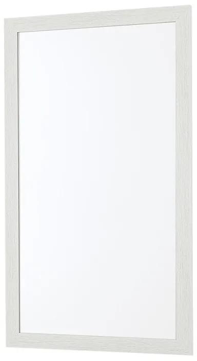 Specchio bagno 67x87 cornice bianco effetto legno reversibile   Wood