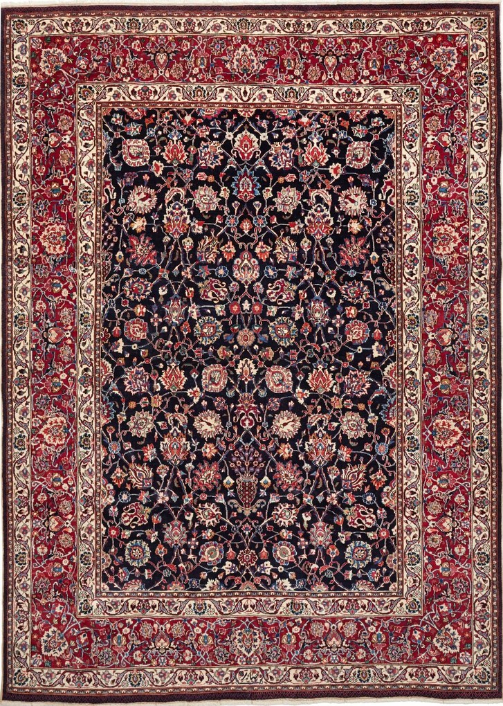 Mashad Tappeto persiano 200 x 280 Blu (Iran) Annodato A Mano