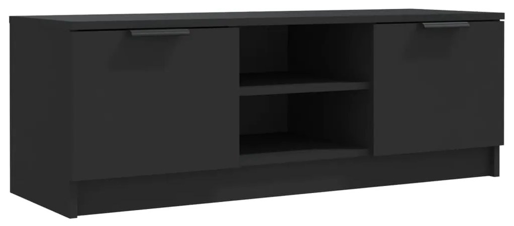 Mobile porta tv nero 102x35x36,5 cm in legno multistrato