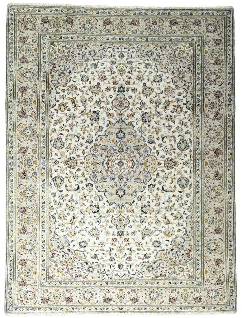 Kashan Tappeto 240 x 320 Beige (Iran) Annodato A Mano