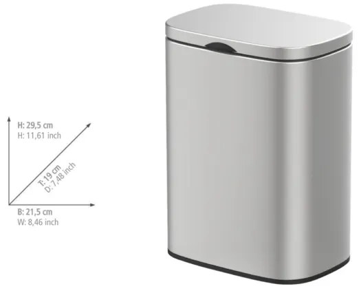 WENKO 25336100 - Cestino SARE 21,5x29,5 cm argento