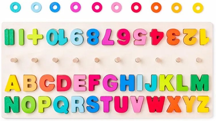 Lavagna Didattica con Conteggi, Lettere e Numeri