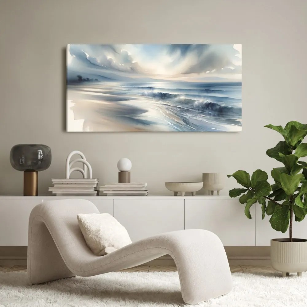 Quadro su tela – Onde mattutine sulla costa