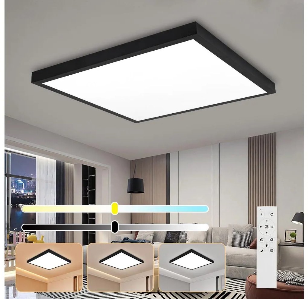 Brilagi-LED Lampada da bagno dimmerabile FRAME SMART LED/50W/230V IP44 nero + telecomando