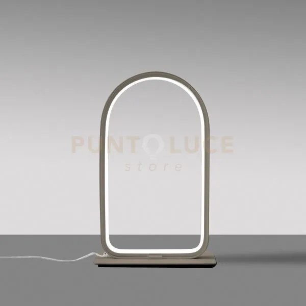 Nicole l - lampada da tavolo titanio a led 3000k 600lm 12w dimmerab...