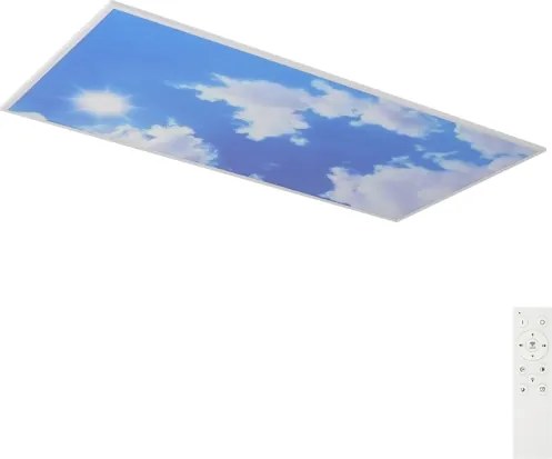 Brilagi - plafoniera LED dimmerabile SLIMFRAME LED/80W/230V 120x60 cm argento/blu + telecomando