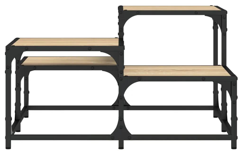Tavolino da salotto rovere sonoma 68x68x40 cm legno multistrato