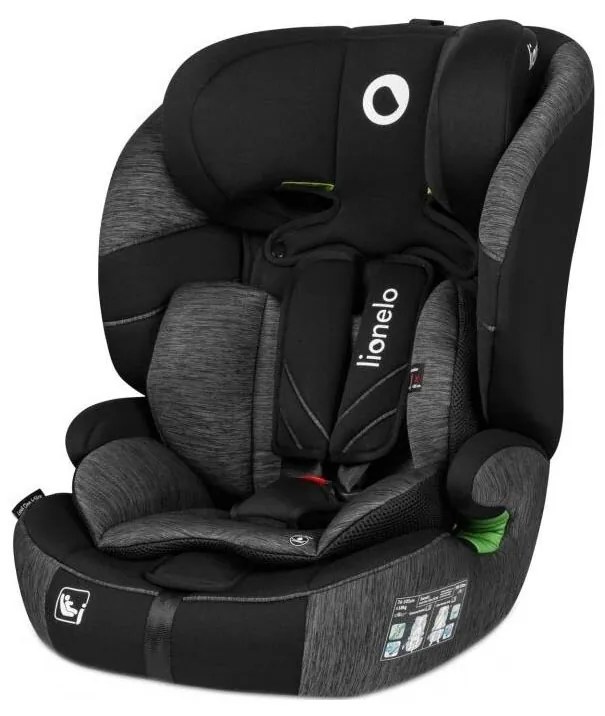 Lionelo - Seggiolino auto LEVI ONE i-Dimensioni 76-150 cm nero/grigio