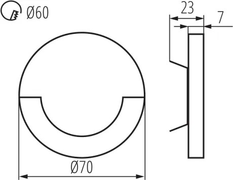 Kanlux 27559 - Applique da parete per scale SOLA LED/0,8W/12V 3000K