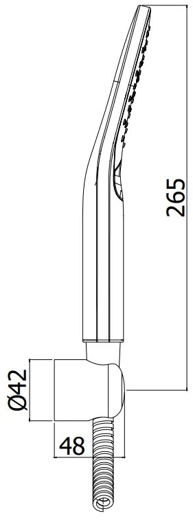 Paffoni sofia zdup118 set doccetta con supporto e flessibile 150 cm cromo