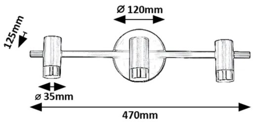 Rabalux 75042 - Luce Spot da parete a LED KADIR 3xLED/3W/230V 4000K