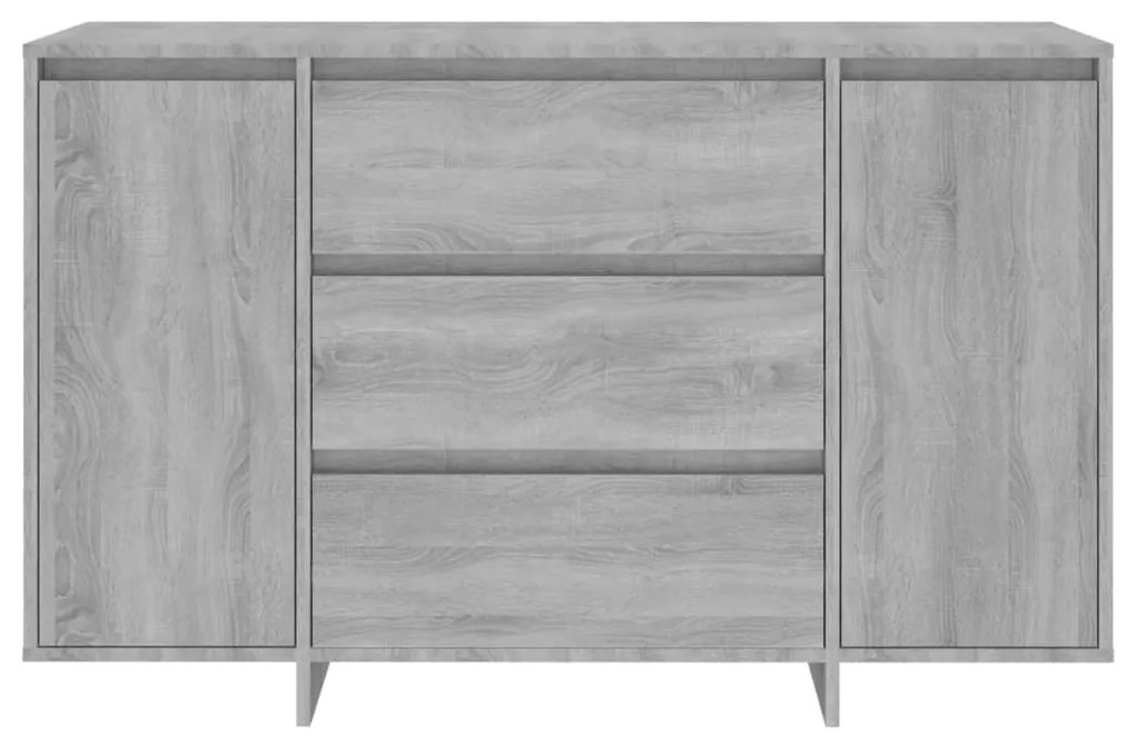 Credenza con 3 cassetti grigio sonoma 120x41x75cm in truciolato