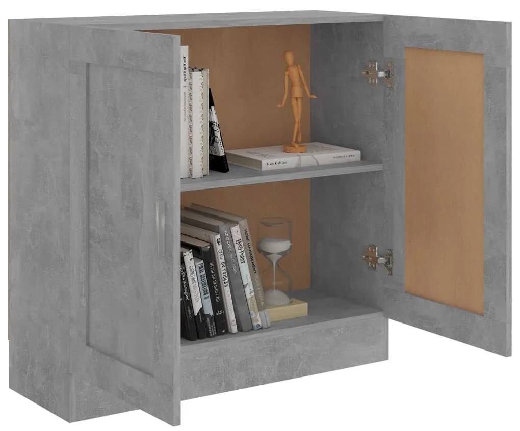 Libreria Grigio Cemento 82,5x30,5x80 cm in Legno Multistrato