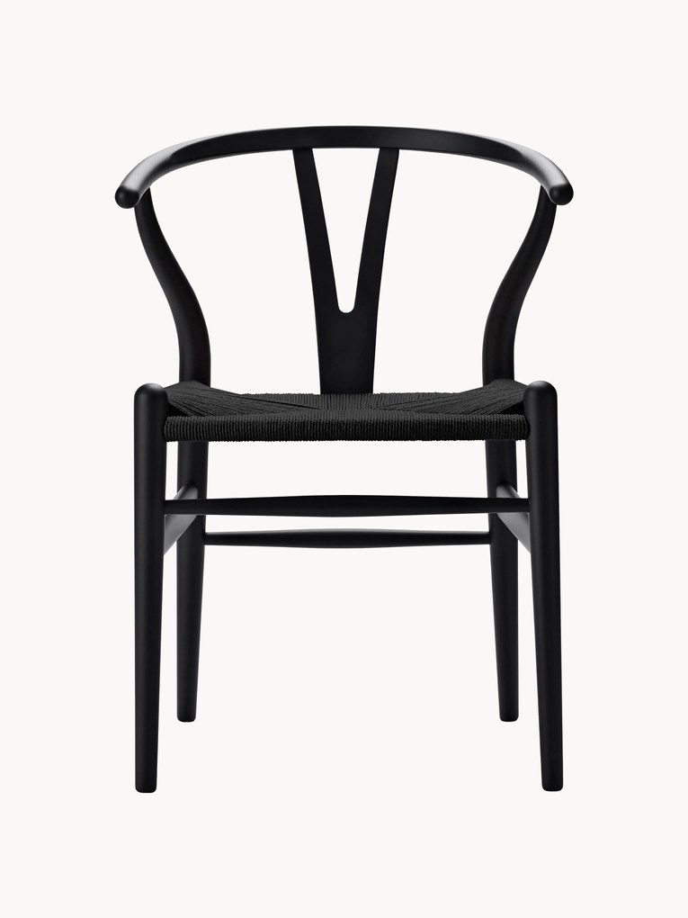 Sedia in legno con seduta intrecciata CH24 Wishbone Chair