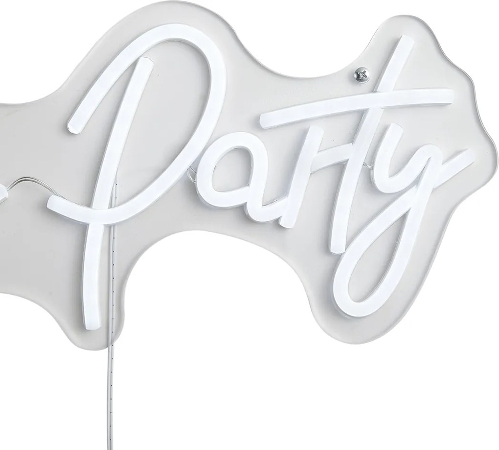 Lampada da parete al neon bianca con LED - Let's Party