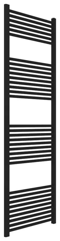 Termoarredo design nero opaco L 60x180 interasse 55 cm con Kit valvole