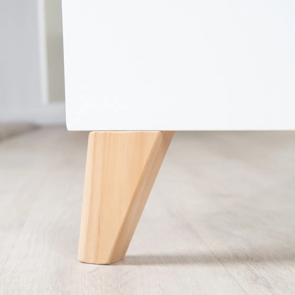 Lettino bianco 60x120 cm Léon – Roba