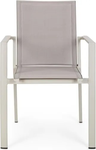 Set 4 Sedie Da Esterno In Alluminio E Textilene Con Braccioli Konnor Rastin Bizzotto