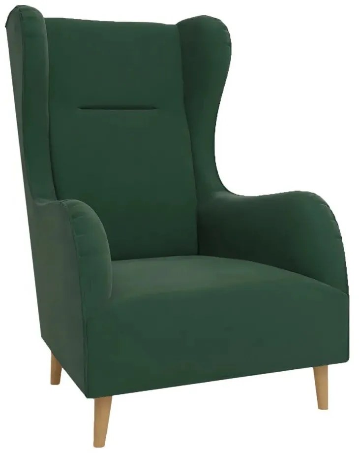 Poltrona in velluto verde scuro Carole - Ropez