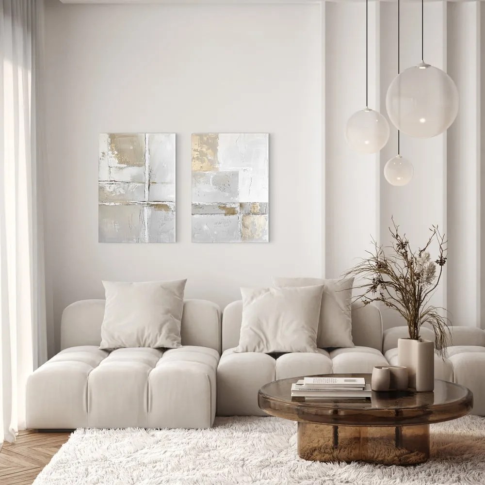 Set di quadri con elementi dipinti a mano 2 pz 50x70 cm Sail – Styler