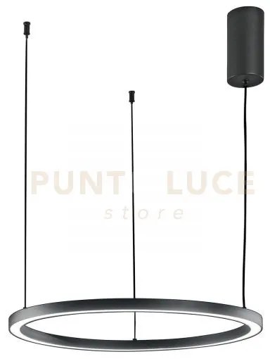 Lampadario a sospensione led hoop nera 30w 4500lm cct 3000k 4000k 6...
