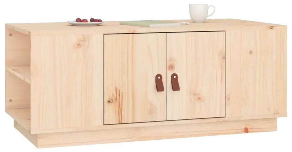 Tavolino da salotto 100x50x41 cm in legno massello di pino