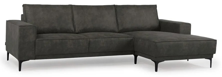 Divano angolare antracite in similpelle (angolo destro) Copenhagen - Scandic