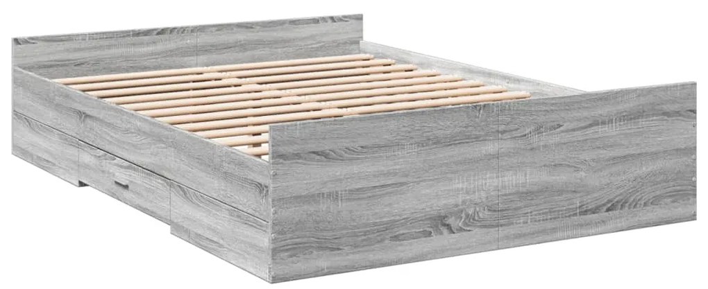 Giroletto cassetti grigio sonoma 120x190 cm legno multistrato