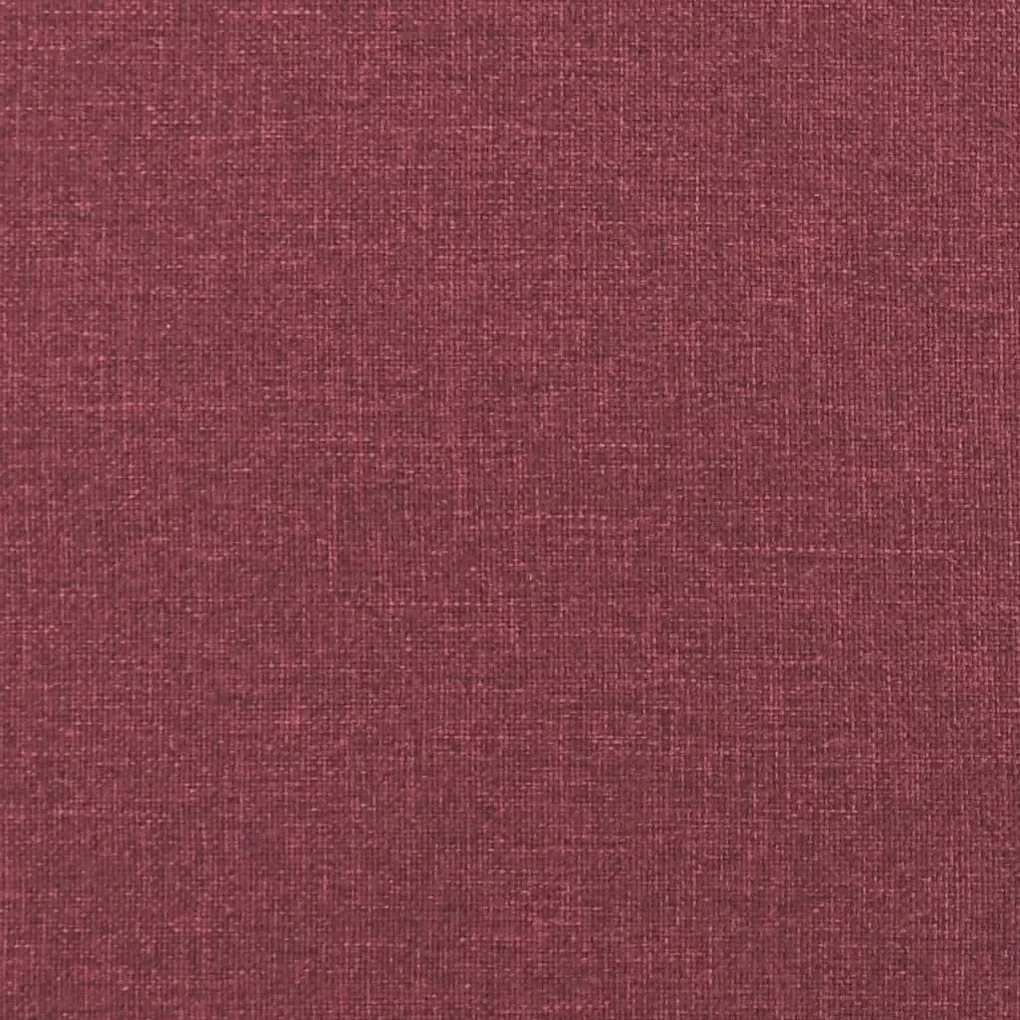 Set di divani 2 pz con cuscini rosso vino in tessuto