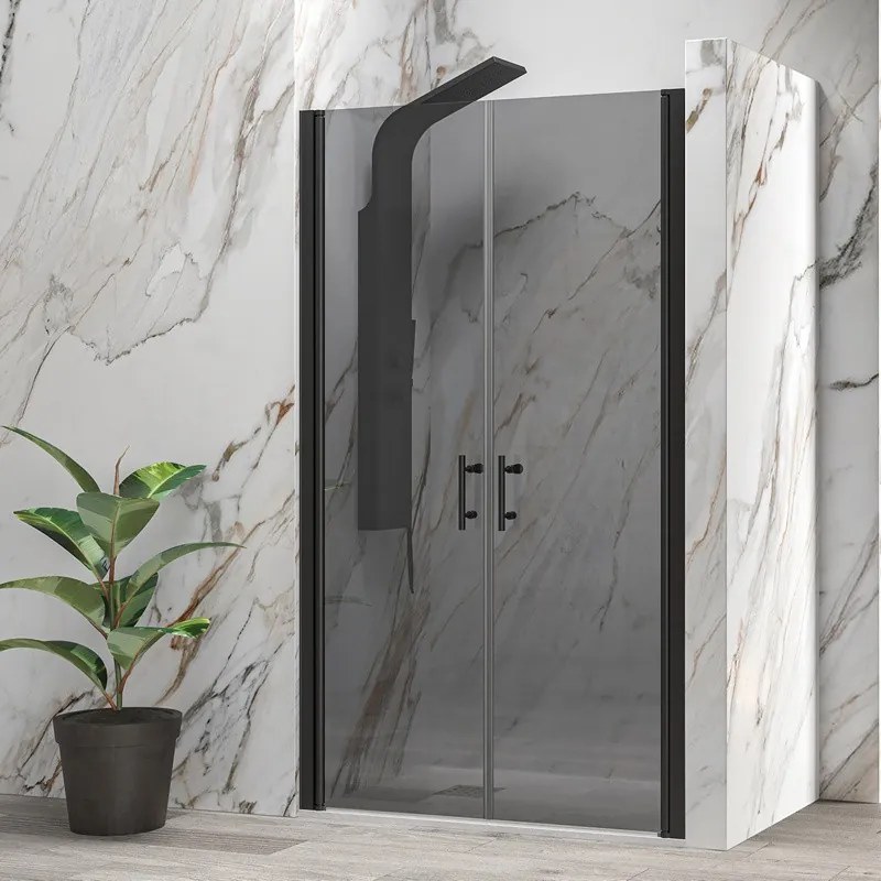 Porta doccia saloon 90-95 cm vetro fumé | KSAL2800AN - KAMALU