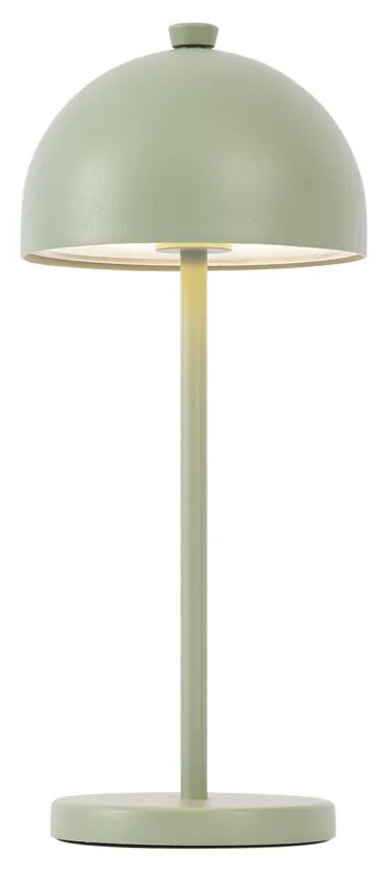 Lampada da tavolo verde con LED IP54 ricaricabile con stazione di ricarica - Squirrel