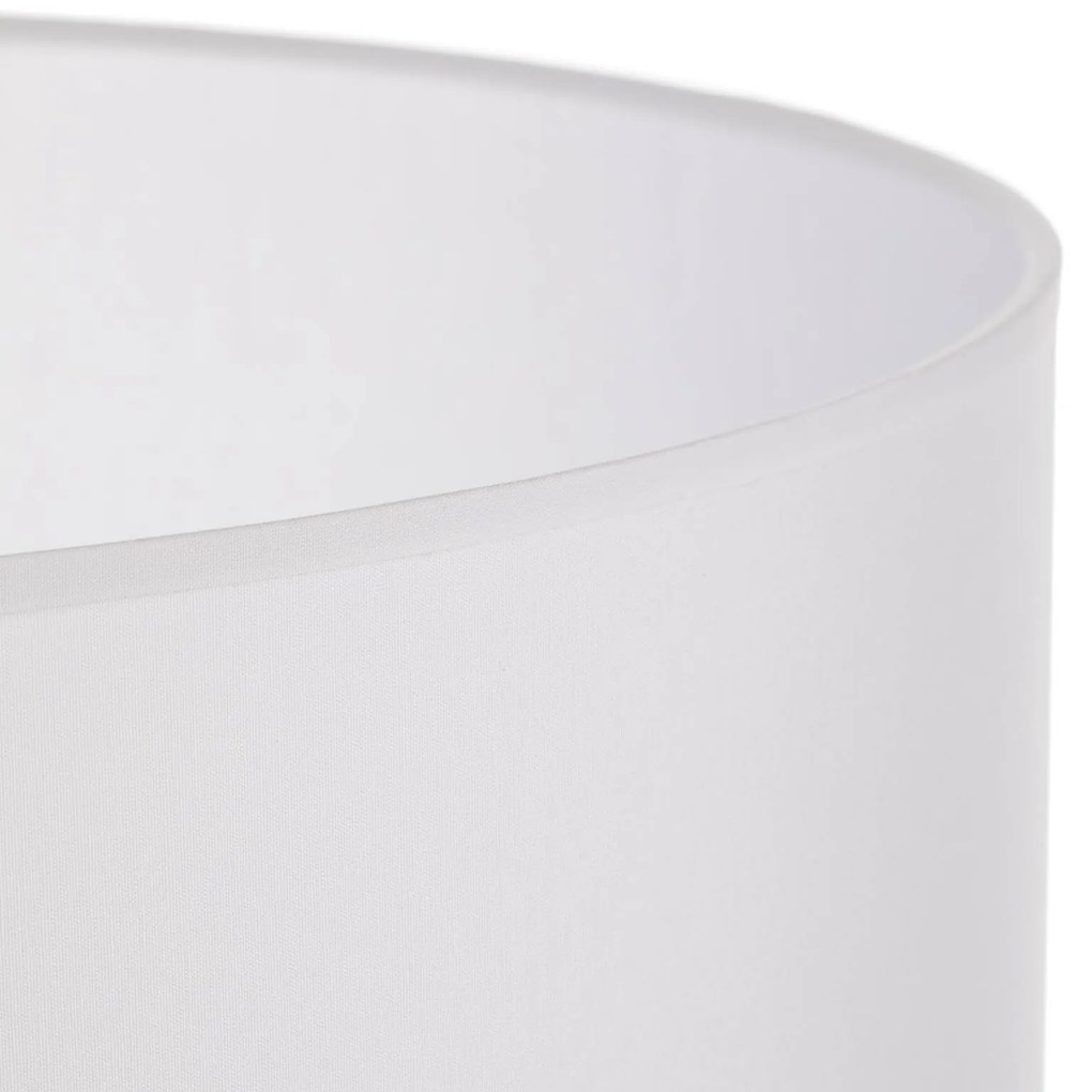 Paralume Alba, Ø 40 cm, E27, bianco Alba HELAM, Bianco / Opale, Soggiorno / Sala da pranzo, Tessuto / Stoffa / Seta