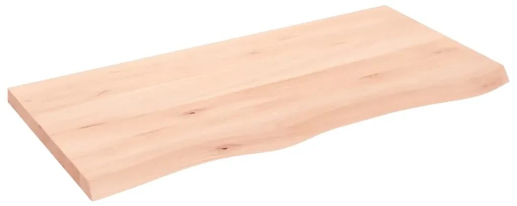 Ripiano a parete 100x50x4 cm legno massello rovere non trattato