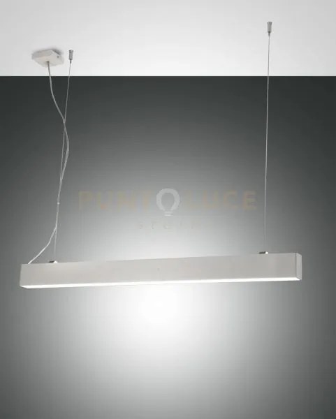 Next lampadario a sospensione bianco l.112x4,6cm dimmerabile doppia...