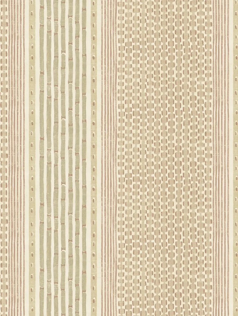 Josephine Munsey Carta da parati Rita Stripe - Blush and Soft Olive