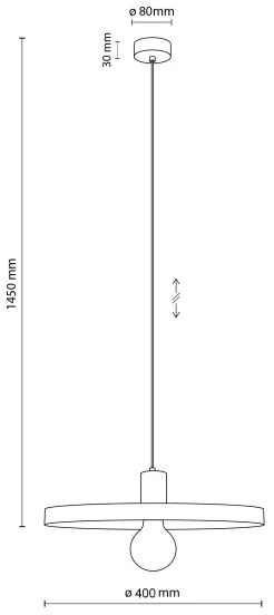 Lampadario a sospensione con filo SILA 1xE27/15W/230V diametro 40 cm marrone/beige