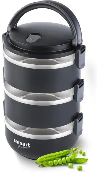 Lamart - Contenitore per alimenti termo 1,8 l nero