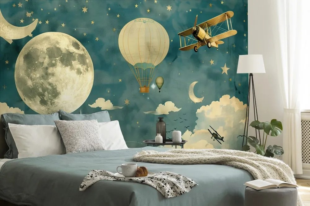 Carta da parati autoadesiva – Cielo da sogno con aerei