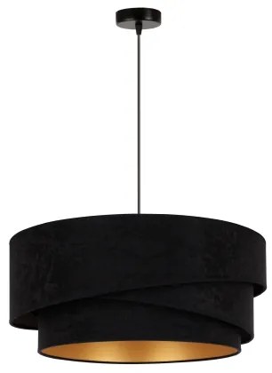 Duolla - Lampadario a sospensione con filo KOBO 1xE27/15W/230V diametro 45 cm nero/oro