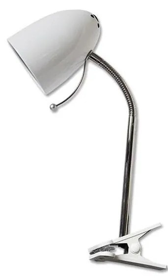 Aigostar -  Lampada da tavolo con morsetto 1xE27/11W/230V bianco/cromo