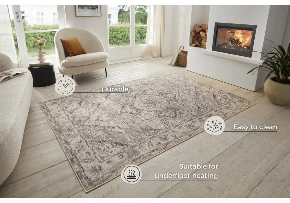 Tappeto greige 240x340 cm Terrain Designer Sand – Hanse Home