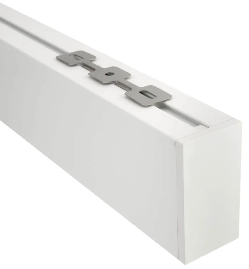 Plafoniera Lineare Bianca da soffitto in Alluminio per Striscia LED 1 e 2 metri Variante Lunghezza 2 Metri