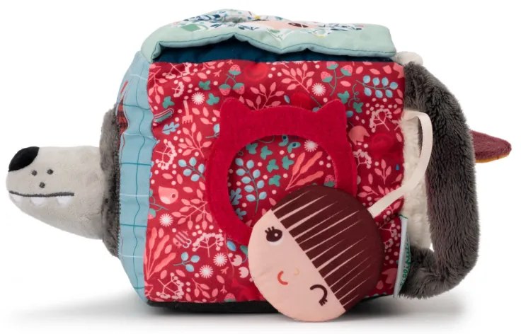 Lilliputiens - Cubo tessile per le attività - Lupo Louis