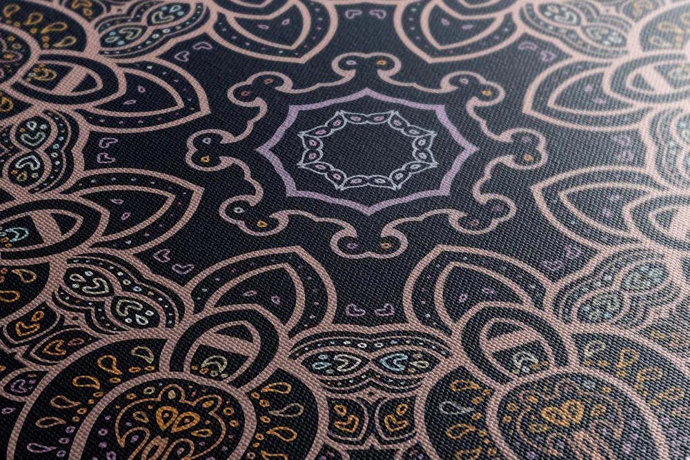 Quadro su tela – Mandala con motivo indiano