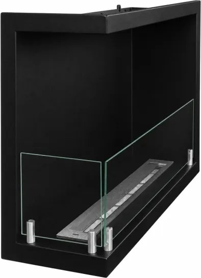 Camino a bioetanolo da incasso ad angolo biocamino angolare 60x45 SUTRI 60 SX