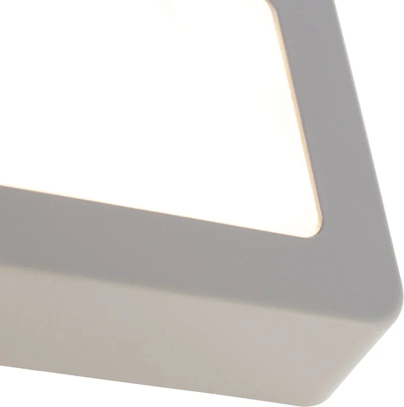 Lampada da parete esterna rettangolare moderna grigia con LED - Prim