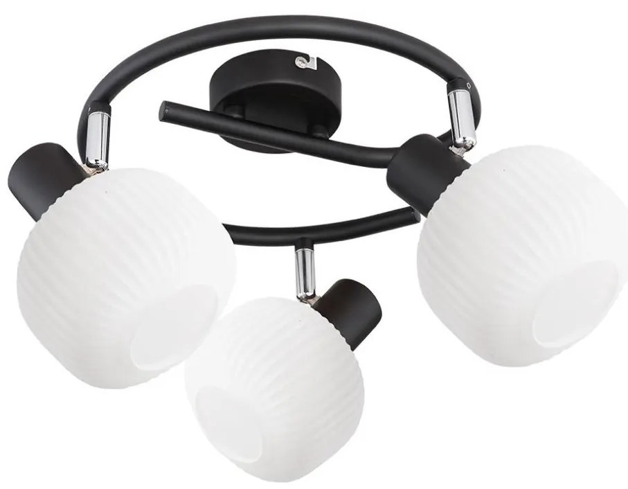 Prezent 27521 - Faretto ARYA 3xE14/40W/230V nero/bianco